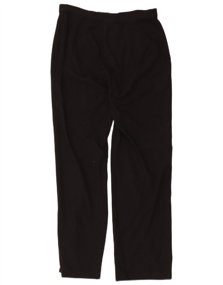 Pantaloni da abito dritti da donna Marks & Spencer UK 14 medi W30 L29 neri