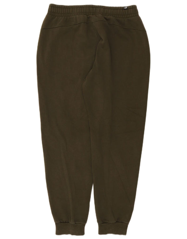 Puma Mens Tracksuit Trousers Joggers Large  Khaki Cotton