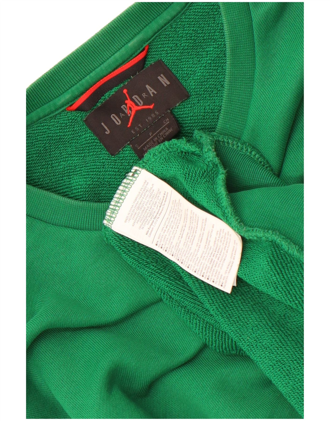 Felpa Jordan da uomo, piccola, in cotone color block verde