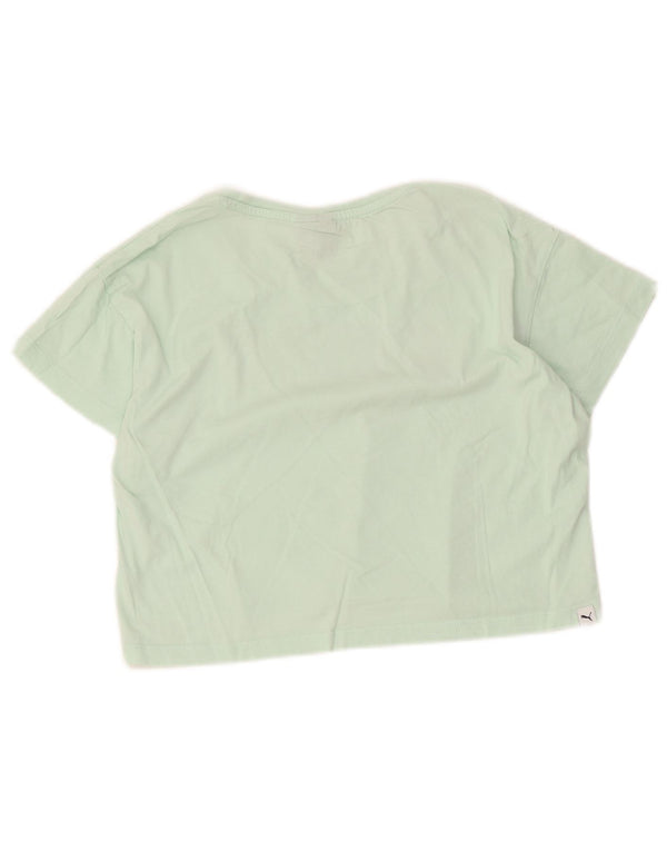 Puma T-shirt grafica oversize corta da donna Top UK 10 Small Verde