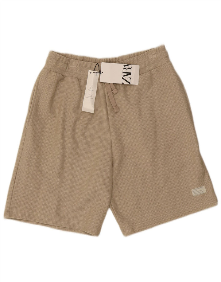 Pantaloncini chino da uomo Zara medi W31 in cotone beige
