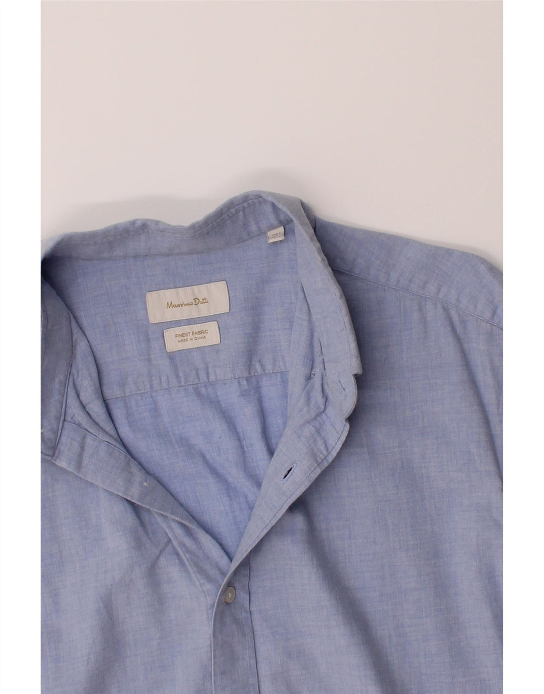 MASSIMO DUTTI Mens Shirt Large Blue Cotton Vintage Massimo Dutti and Second-Hand Massimo Dutti from Messina Hembry 