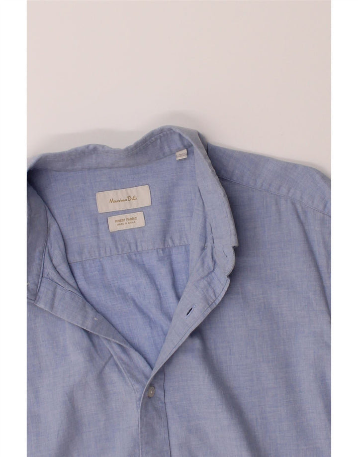MASSIMO DUTTI Mens Shirt Large Blue Cotton Vintage Massimo Dutti and Second-Hand Massimo Dutti from Messina Hembry 