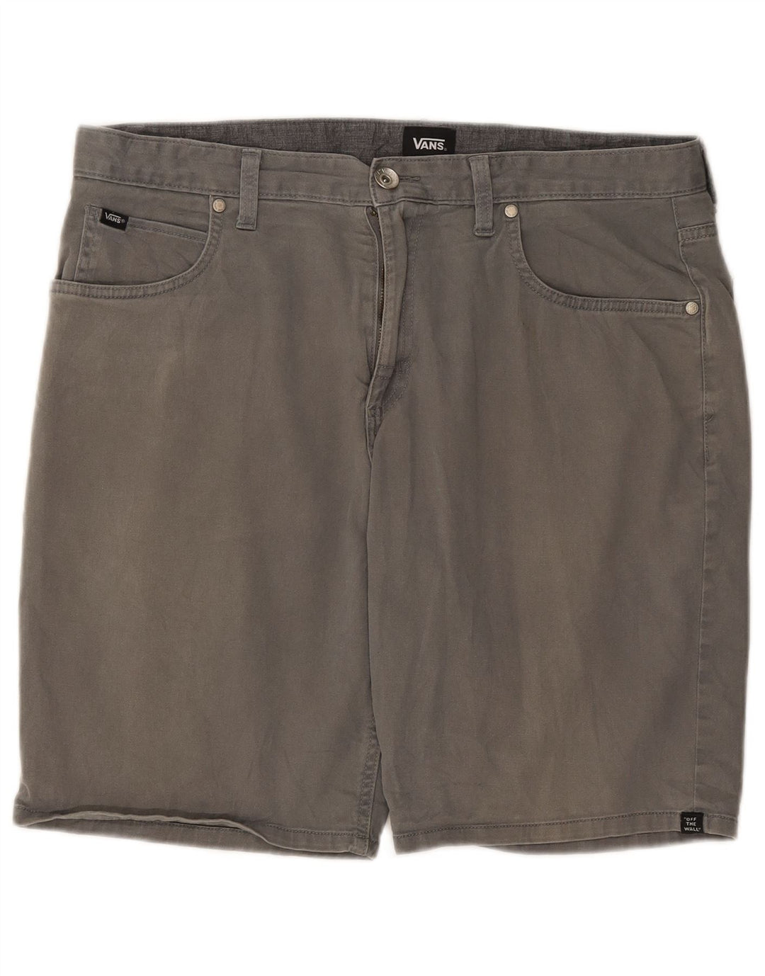 Pantaloncini casual da uomo Vans W34 Large in cotone grigio
