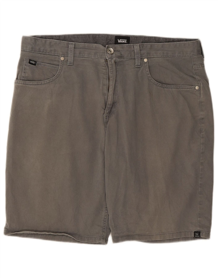 Pantaloncini casual da uomo Vans W34 Large in cotone grigio