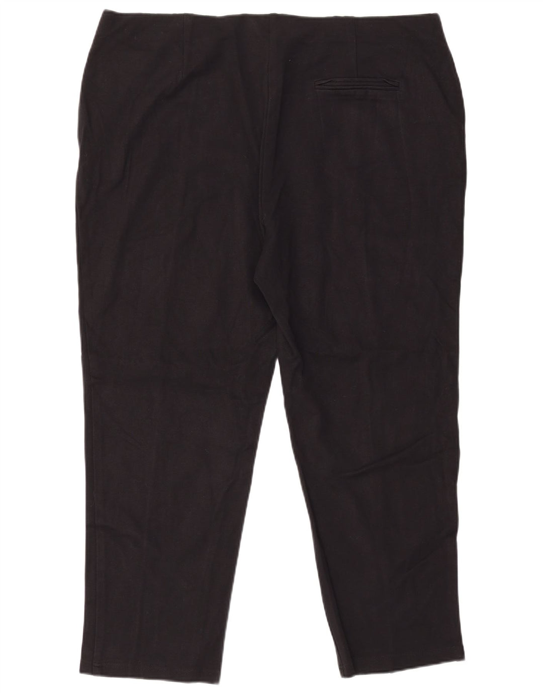 MARKS & SPENCER Pantaloni da abito slim da donna UK 22 3XL W42 L28 Viscosa nera