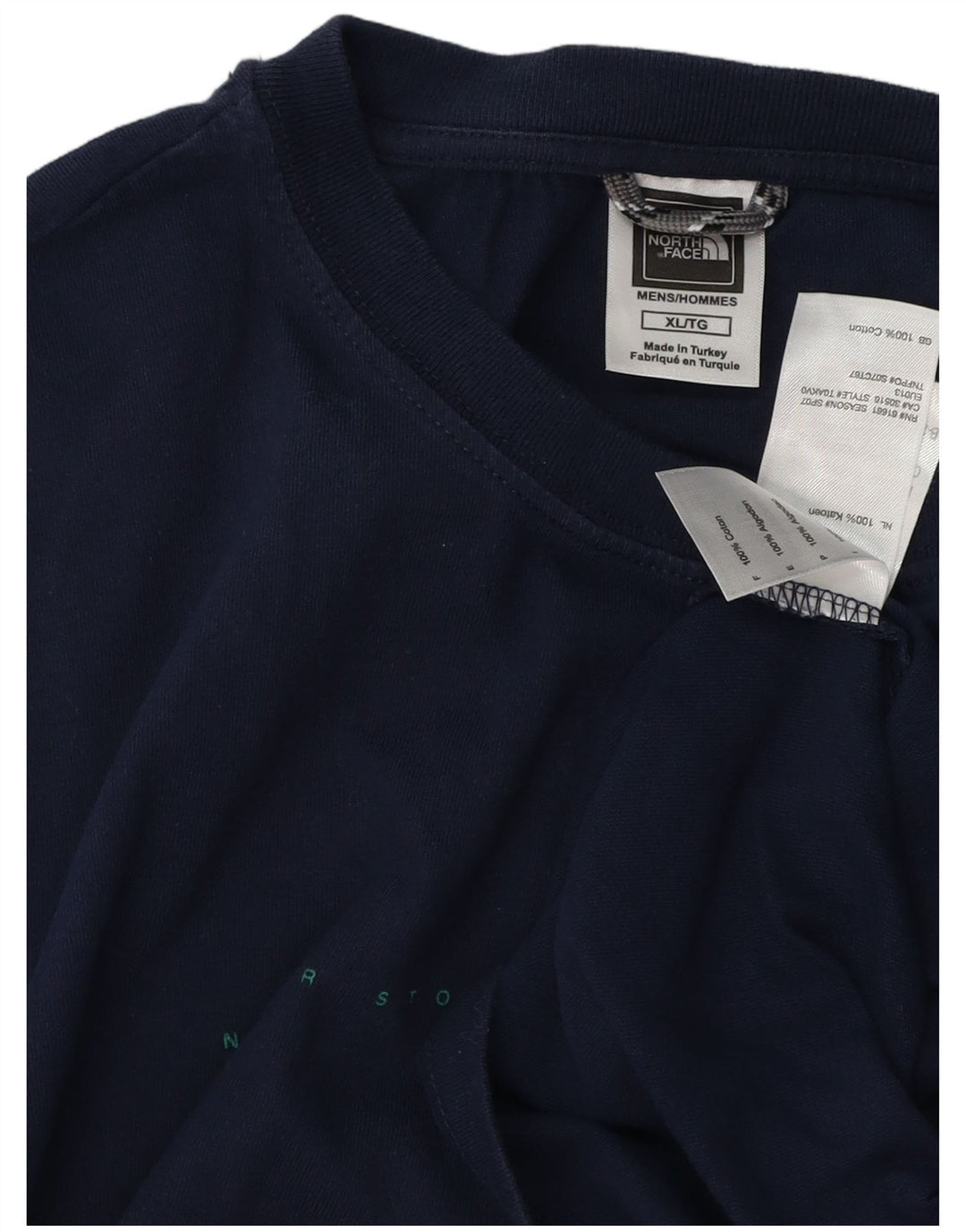 THE NORTH FACE T-shirt da uomo Top XL in cotone blu navy