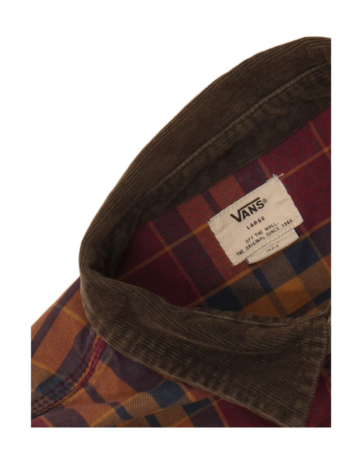 Camicia da uomo Vans a quadri bordeaux grandi