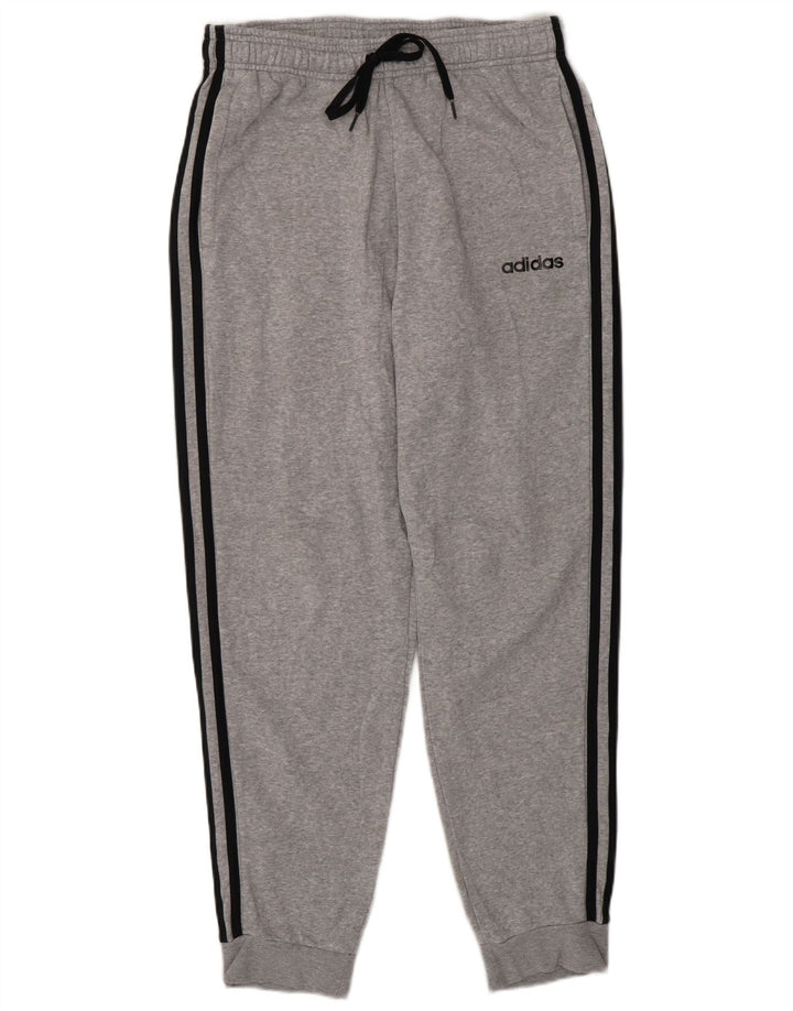 Pantaloni da tuta da uomo Adidas Joggers in cotone chiazzato grigio medio