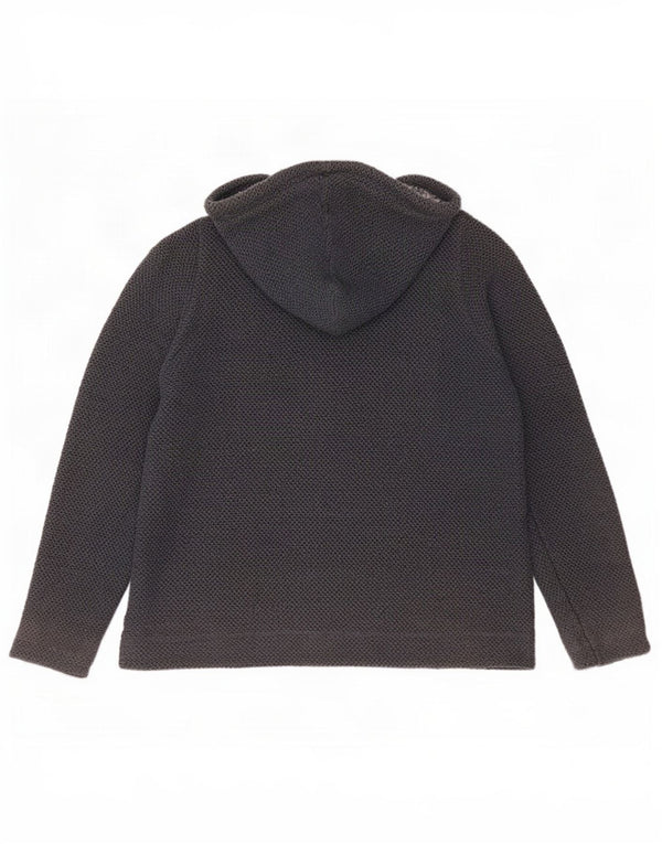 Maglione con cappuccio e zip da donna Weird Fish UK 16 grande cotone grigio