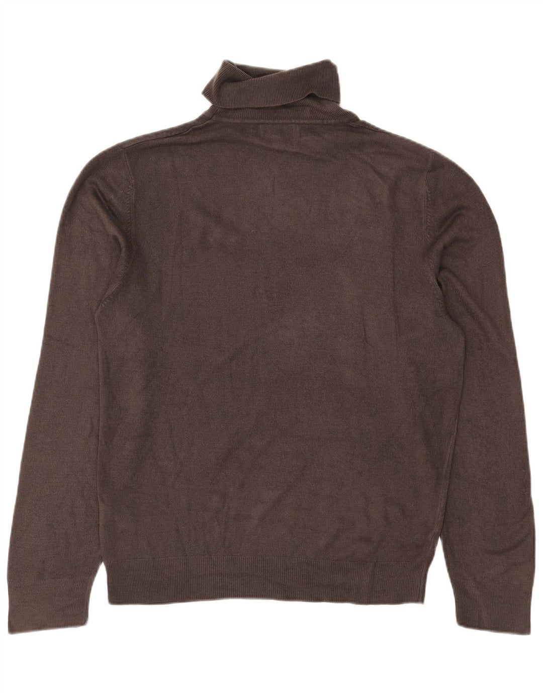 Maglione maglione da uomo Marks & Spencer a collo alto in acrilico grigio medio