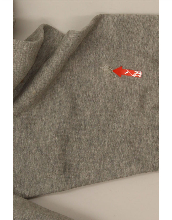 Felpa con cappuccio da uomo Nike in cotone mélange grigio medio