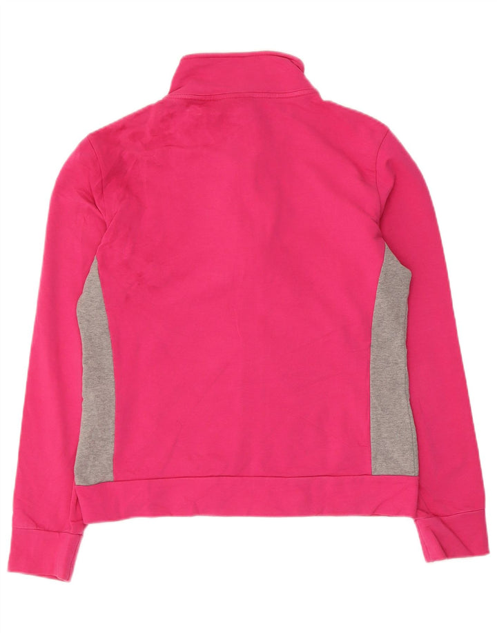 ELLESSE Giacca da tuta da donna UK 12 Cotone color block rosa medio