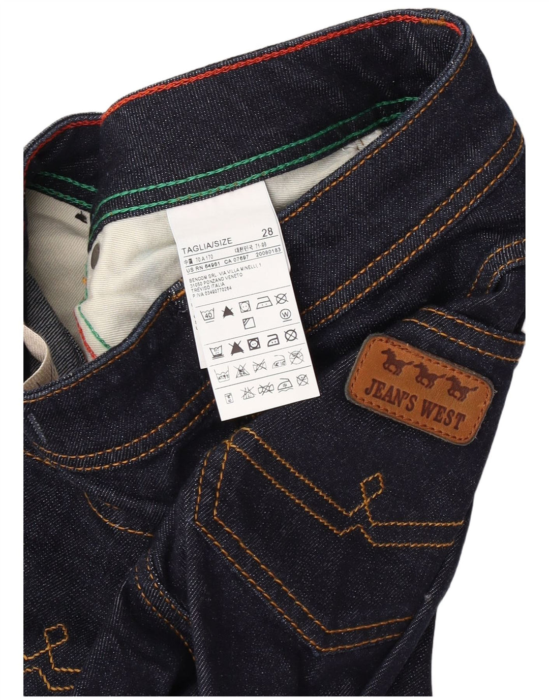 Jeans svasati da donna Jean's West W28 L34 cotone blu navy