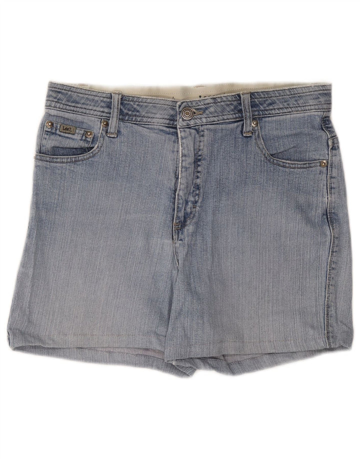 Pantaloncini di jeans da donna LEE US 10 Large W34 cotone blu