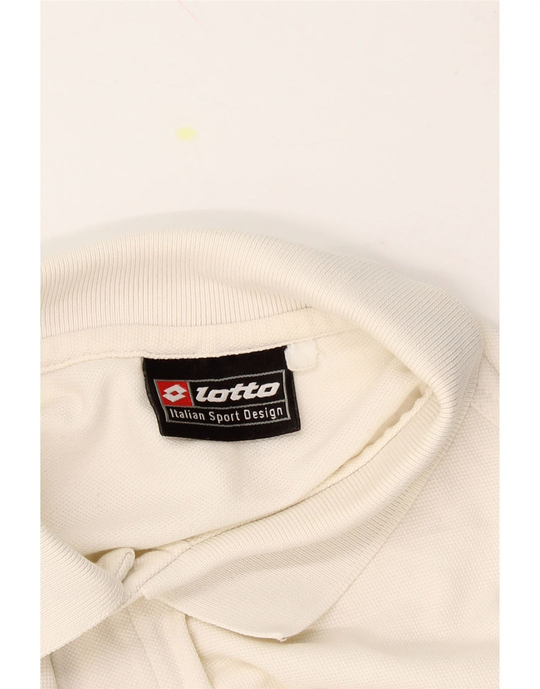 LOTTO Mens Polo Shirt Large White Cotton Vintage Lotto and Second-Hand Lotto from Messina Hembry 