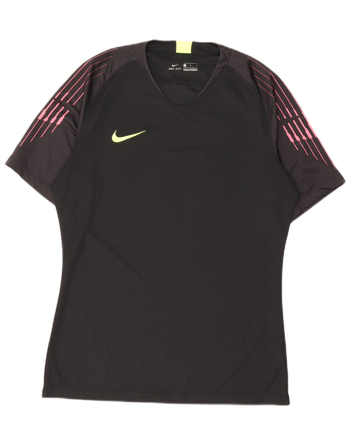 T-shirt Nike Dri Fit da uomo, grande, in poliestere a righe nere