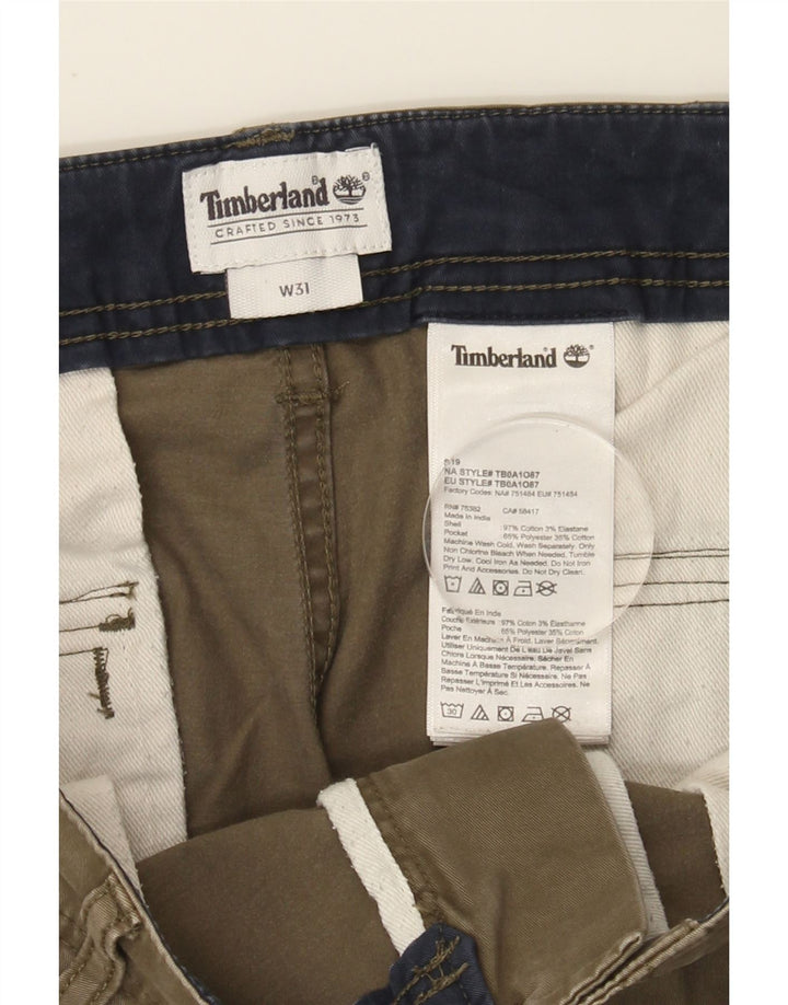TIMBERLAND Mens Cargo Shorts W31 Medium  Khaki Cotton