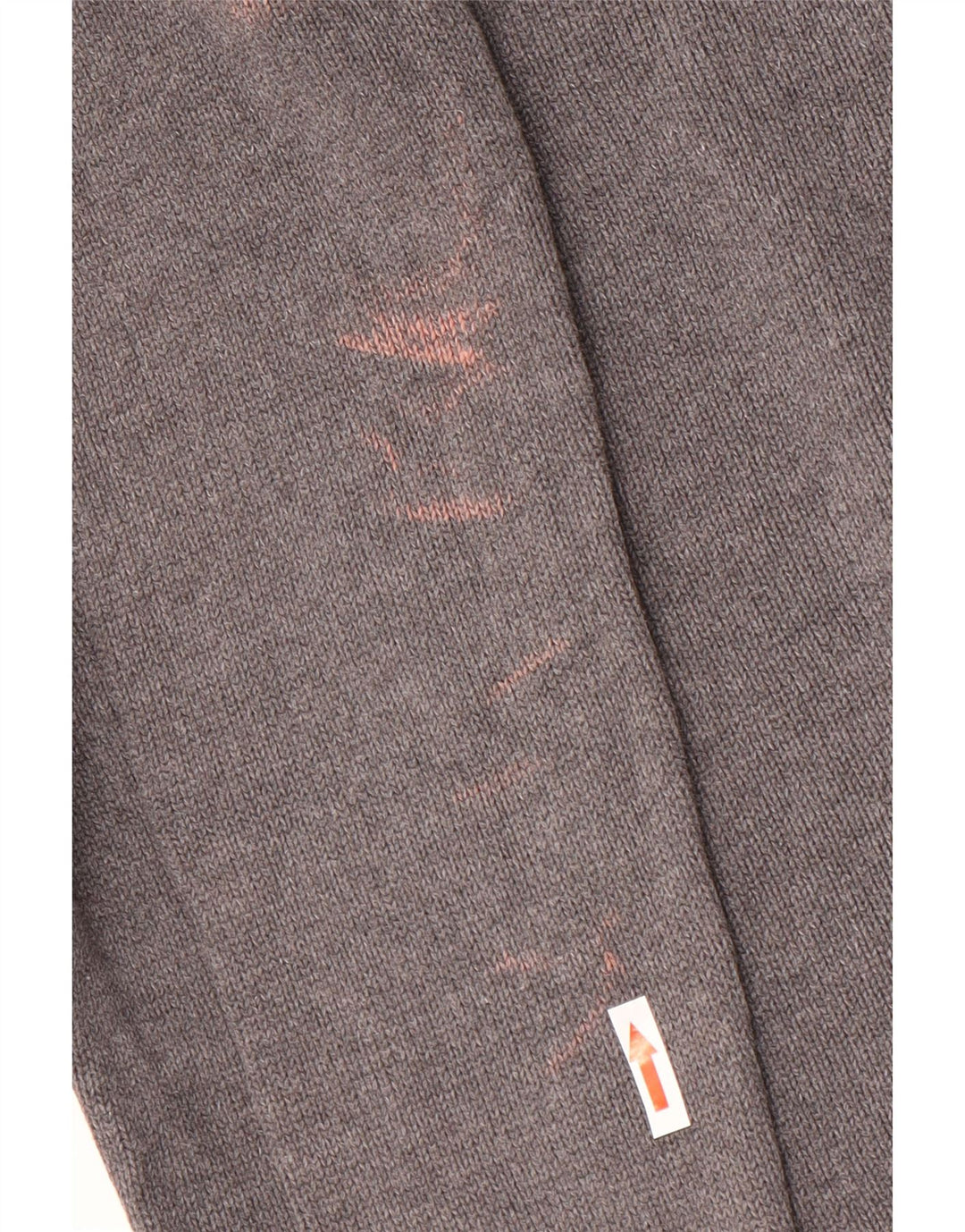 Maglione ZARA da donna con scollo a V UK 16 grande cotone grigio