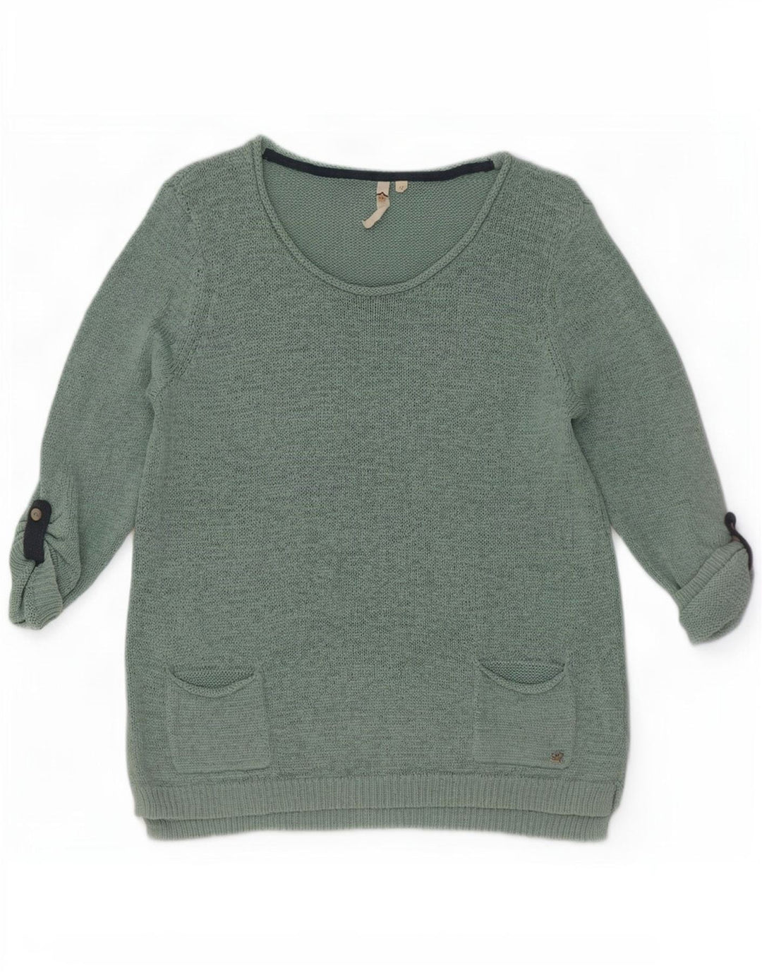 Maglione da donna con scollo a barca con maniche a 3/4 di White Stuff UK 12 Verde medio