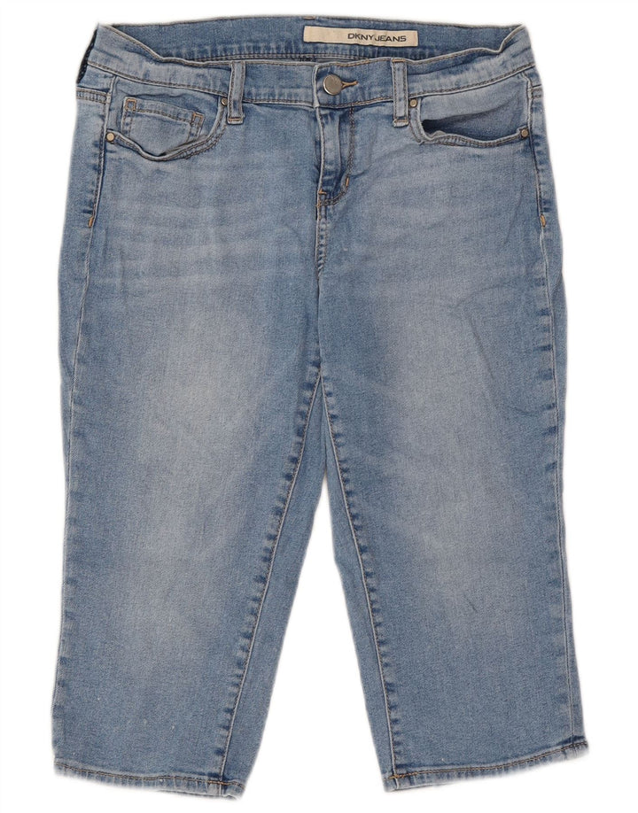 Pantaloncini di jeans Bermuda da donna Dkny US 4 piccoli W27 cotone blu