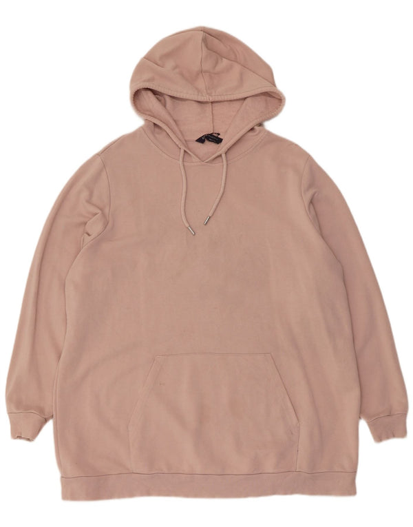 Maglione con cappuccio da donna Marks & Spencer UK 22 3XL cotone rosa