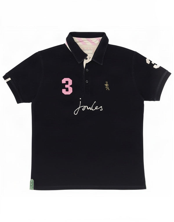 Polo grafica da donna Joules UK 18 XL cotone blu navy