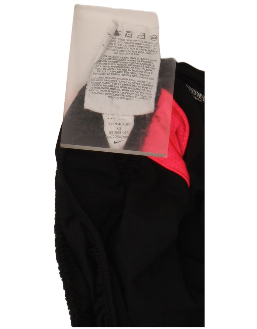 Pantaloncini sportivi da donna Nike UK 6 XS poliestere color block nero