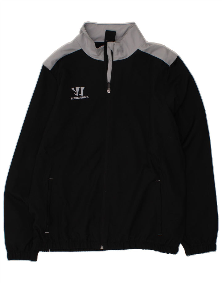 VINTAGE Mens Tracksuit Top Jacket Large Black Colourblock Polyester Vintage Vintage and Second-Hand Vintage from Messina Hembry 