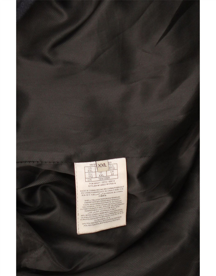 Guess Cappotto da marinaio da uomo UK 44 2XL Lana blu navy