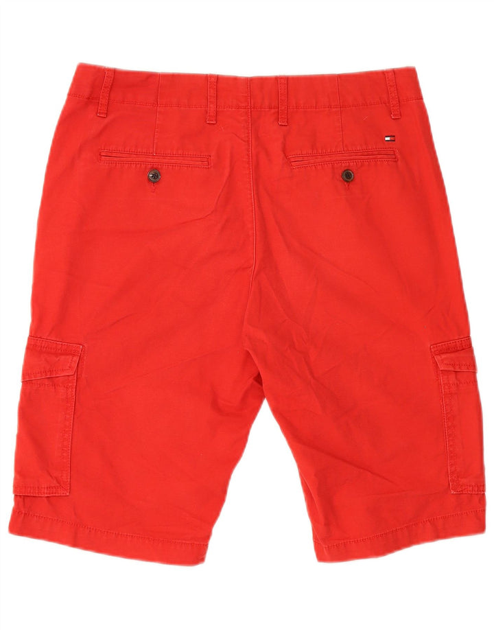 Pantaloncini cargo da uomo Tommy Hilfiger W31 cotone rosso medio
