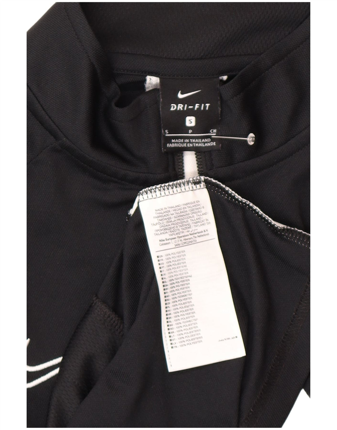 Giacca da tuta Nike Dri Fit da uomo, piccola, in poliestere color block nero