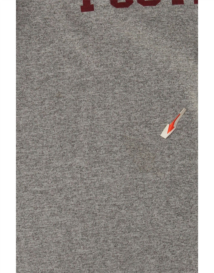 Adidas Uomo Fairmont Graphic Top Manica Lunga XL Grigio Poliestere