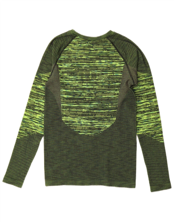 Maglia da donna Odlo a maniche lunghe UK 12 Poliestere geometrico verde medio