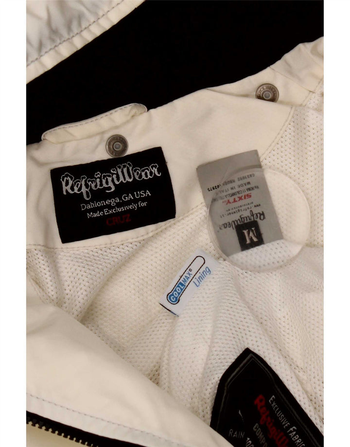 Refrigiwear Giacca antipioggia corta da donna con cappuccio UK 12 Medium White Poliammide