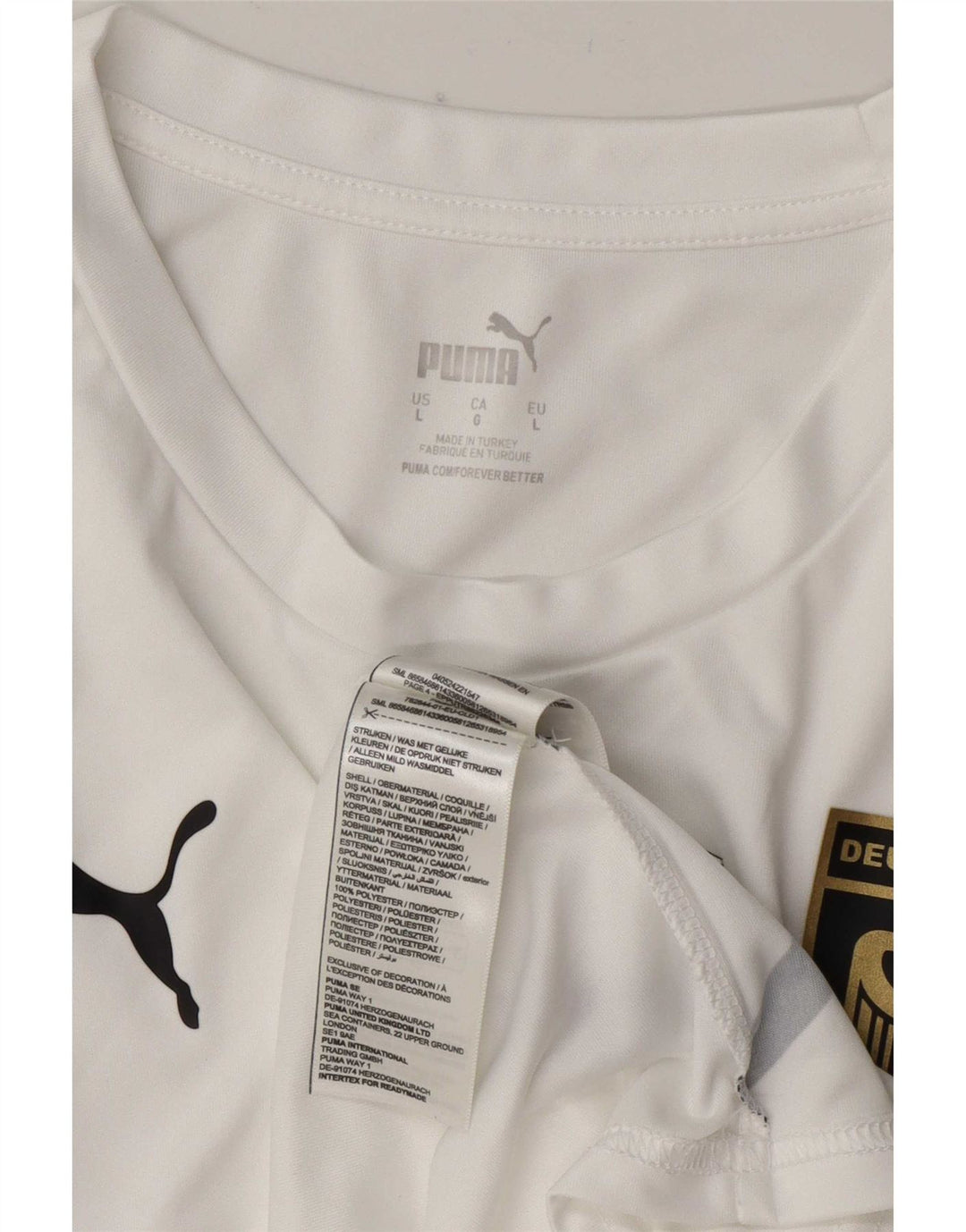 Puma T-shirt grafica da uomo Deutshland Top grande bianco in poliestere