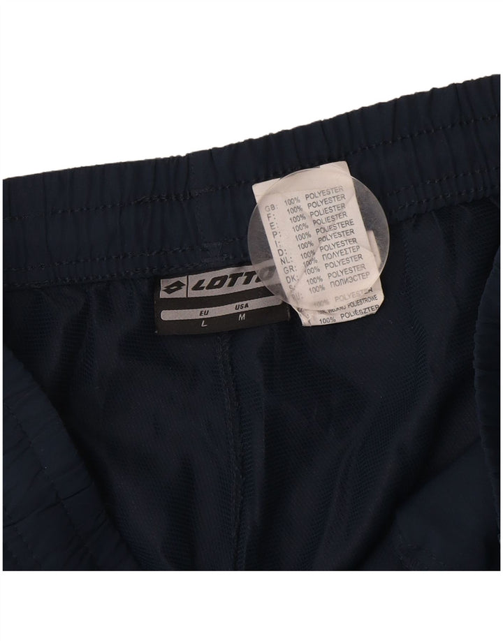 Pantaloncini sportivi da uomo Lotto Large in poliestere blu navy