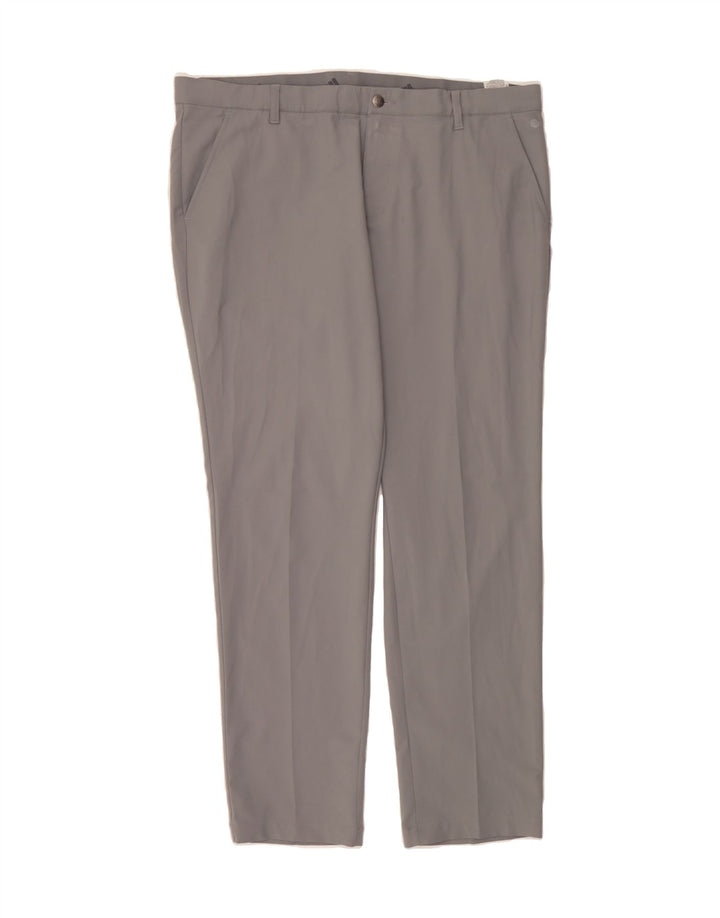 ADIDAS Mens Slim Chino Trousers W38 L32 Grey Polyester Vintage Adidas and Second-Hand Adidas from Messina Hembry 