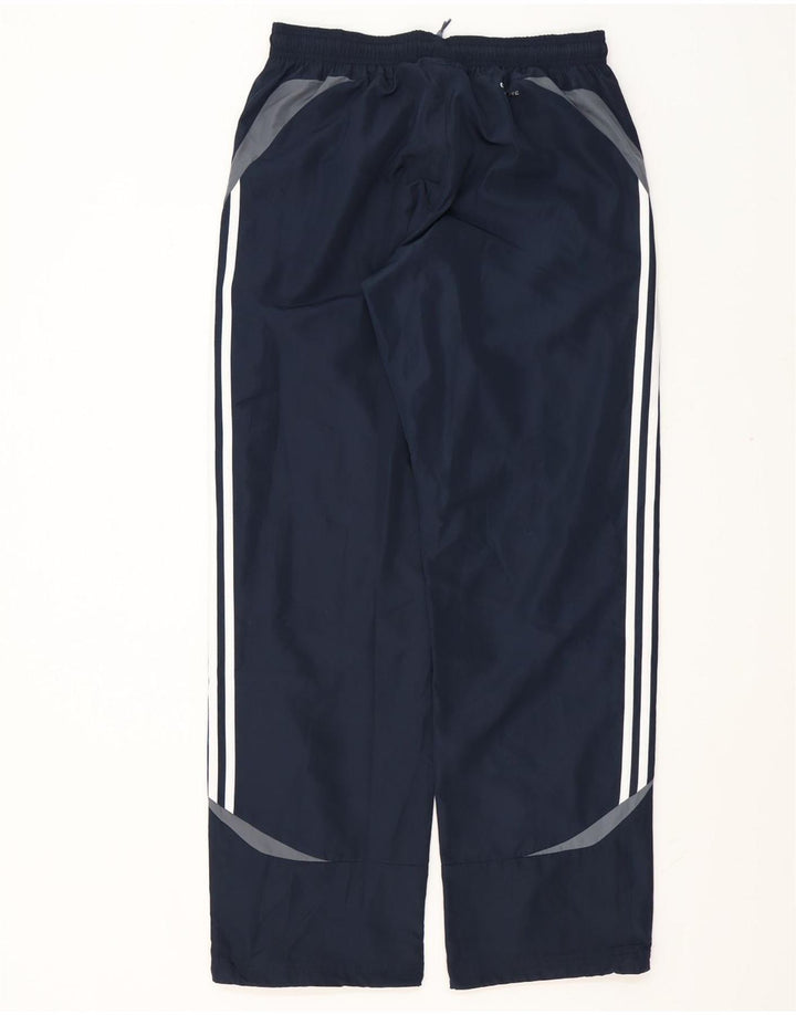 Pantaloni da tuta Adidas Climalite da uomo medi in poliestere blu navy