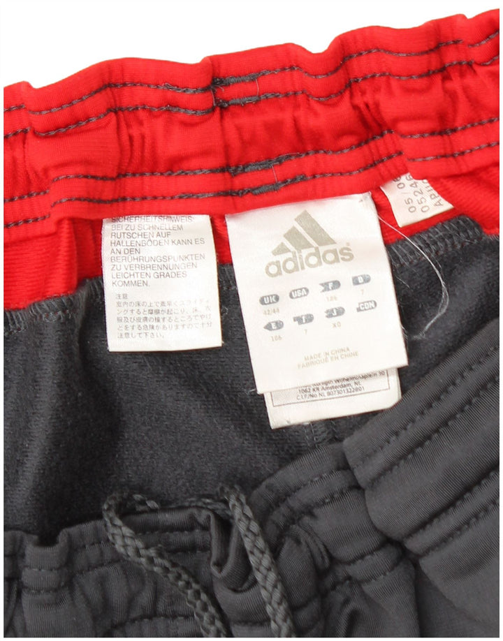 Pantaloni da tuta da uomo Adidas UK 42/44 Large Grigio Colourblock Poliestere