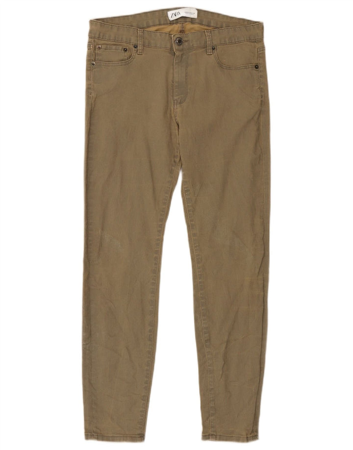 Pantaloni casual slim da donna Zara EU 40 medi W30 L27 kaki