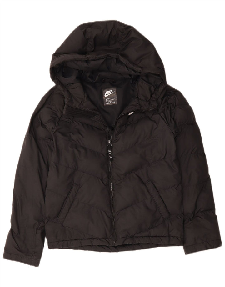 Giacca imbottita con cappuccio Nike da ragazzo 10-11 anni media nera poliestere sportiva
