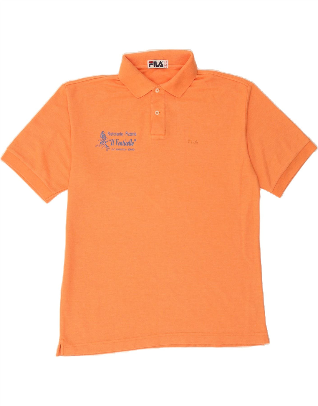 FILA Mens Polo Shirt IT 50 Medium Orange Cotton Vintage Fila and Second-Hand Fila from Messina Hembry 