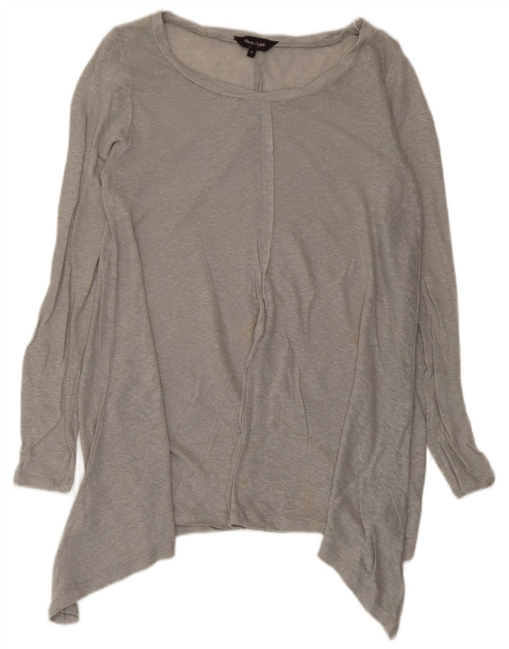 Top tunica asimmetrica da donna Phase Eight UK 10 piccolo grigio