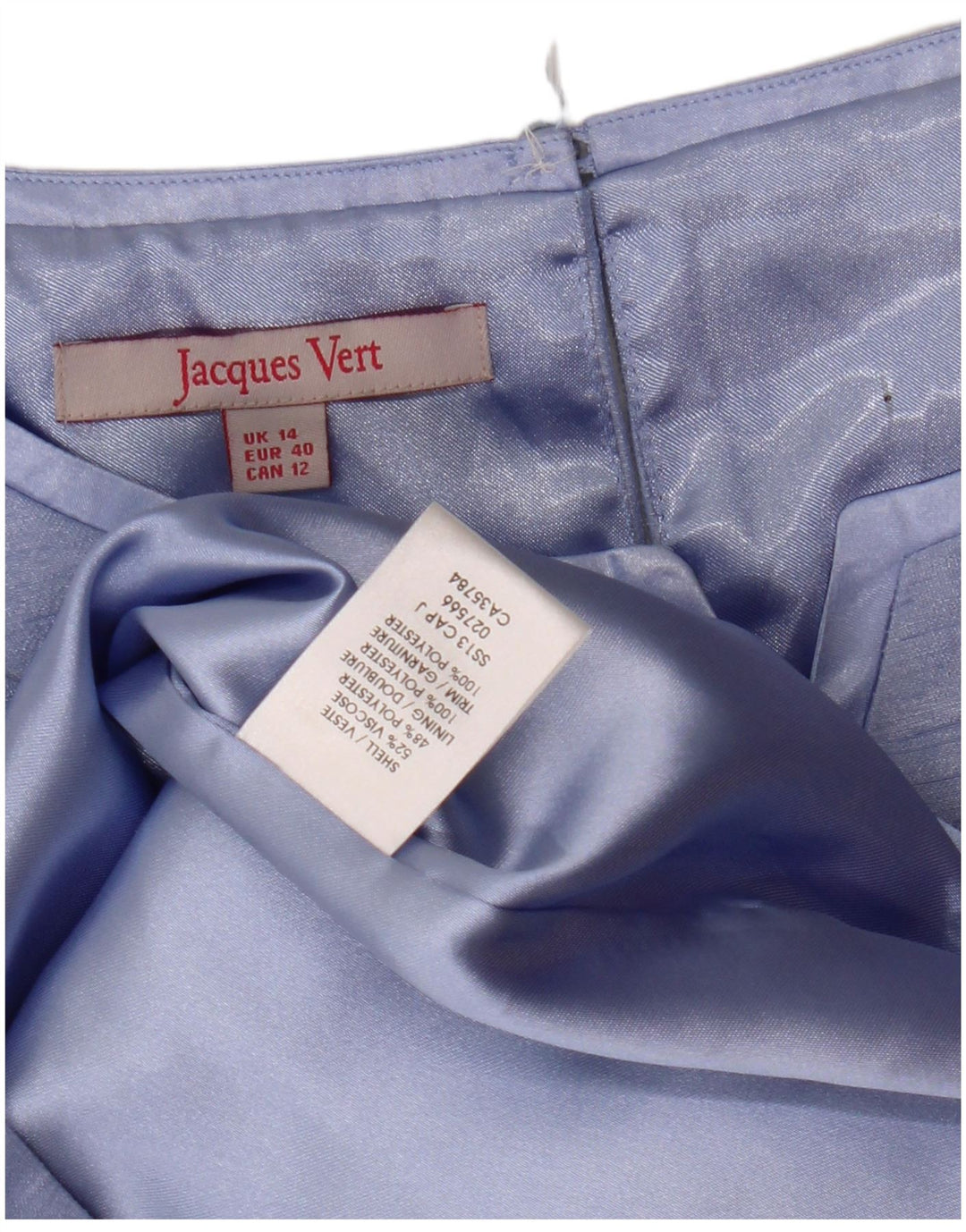 Abito tubino senza maniche da donna Jaques Vert UK 14 Grande viscosa floreale blu