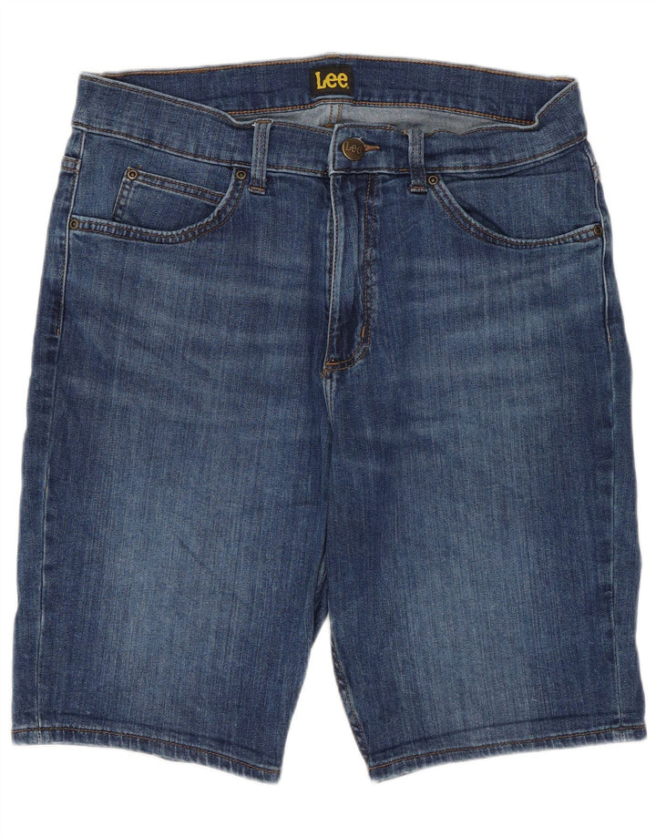 Pantaloncini di jeans da uomo Lee W33 grandi in cotone blu
