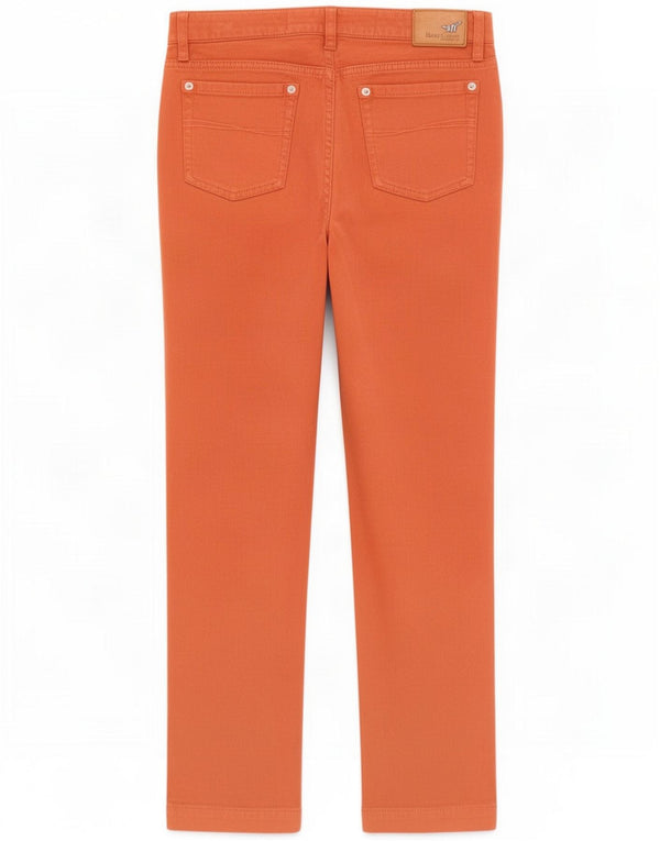 Henry Cottons Pantaloni casual dritti da donna UK 12 M W28 L28 Arancione