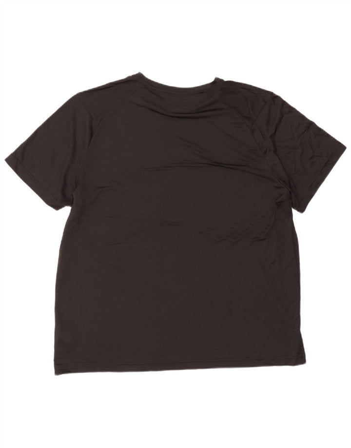 T-shirt da uomo Russell Athletic Top grande sportivo in poliestere nero