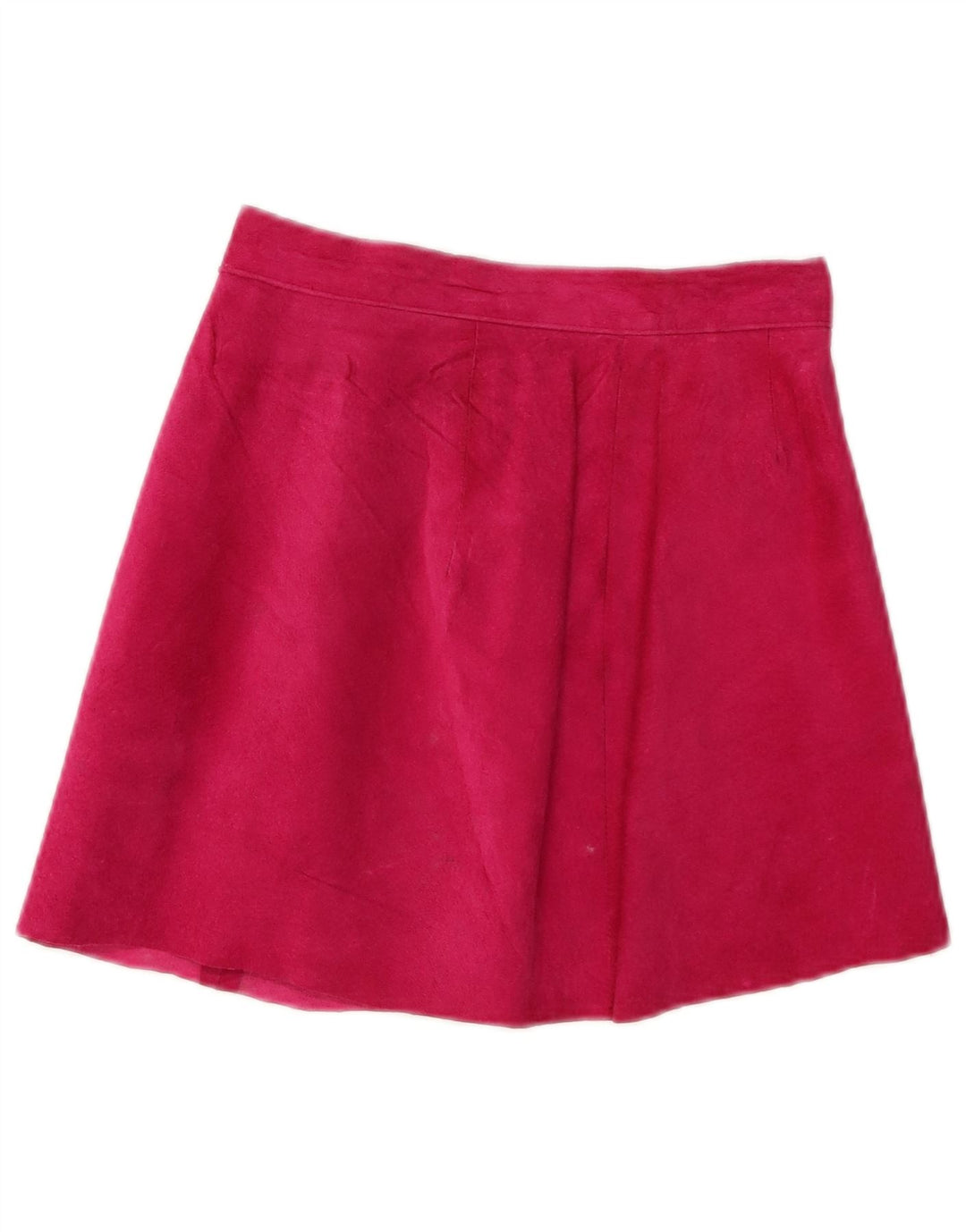 Gonna vintage in pelle scamosciata da donna W24 XS Rosa