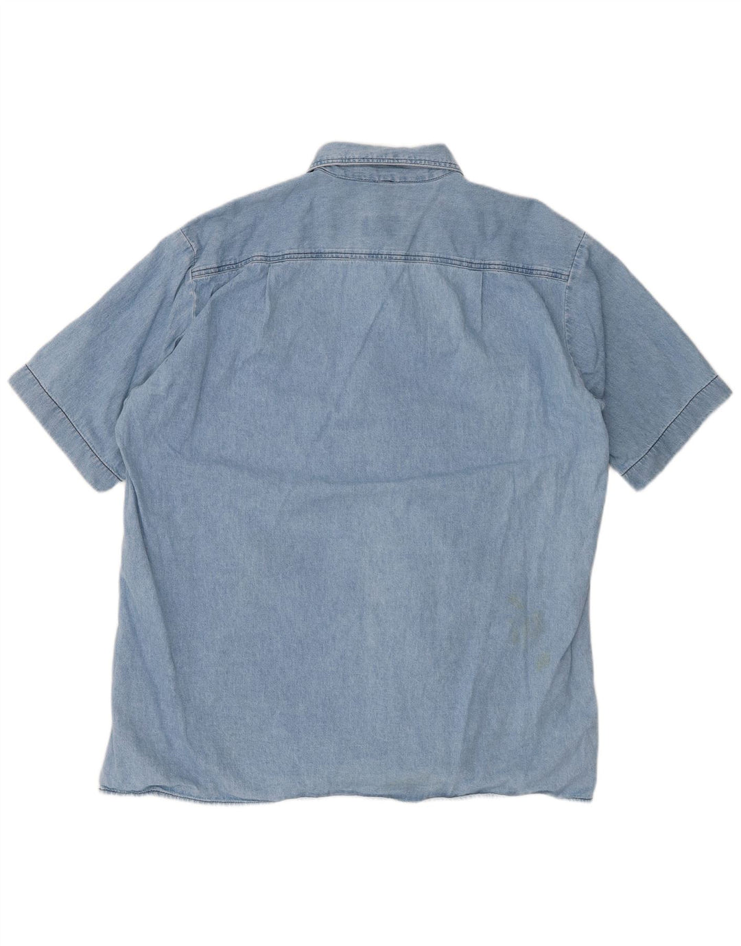 CARRERA Camicia in denim da uomo a manica corta taglia 43/44 XL Cotone blu